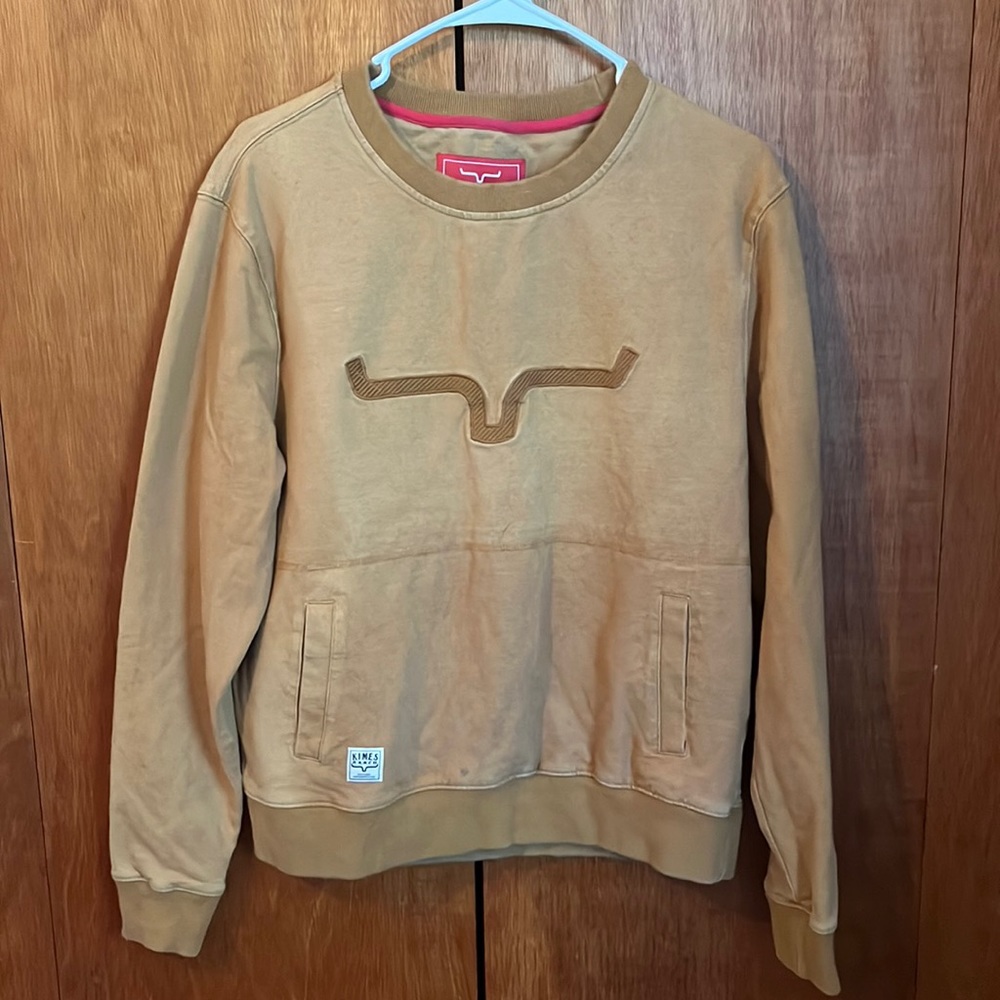 Kimes Ranch Mustard Yellow Crew Neck Hoodie Medium